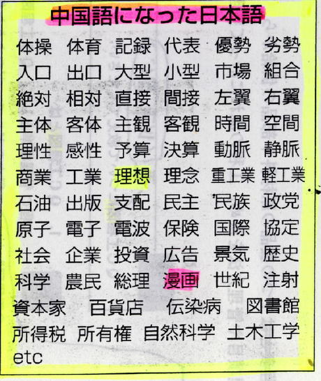 中国人「中国が使っている漢語の70％は日本語から来ている」