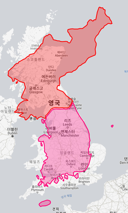 韓国人「国別の領土実」「韓国もそんなに小さい国はないですね」