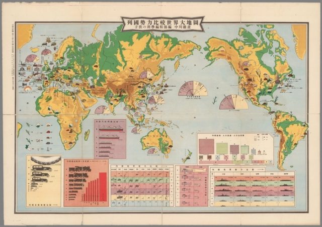 1933年に日本で製作された各国の産業を示した世界地図（海外の反応）