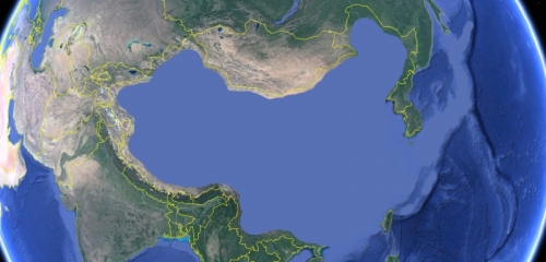 韓国人「中国と日本が消えた地図」