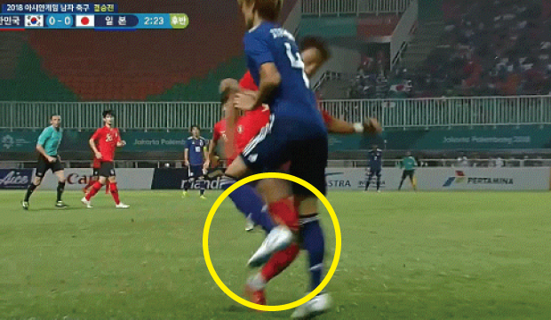 韓国人「これ退場だろ？ファン・ヒチャンのプレーが完全にレッドカードだった件…アジア大会サッカー日韓戦」