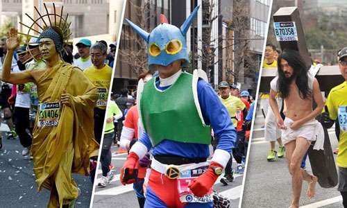 日本の「東京マラソン」のコスプレランナーがユニークで面白い！【タイ人の反応】