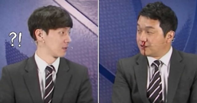 韓国の解説者が鼻血を流しながらも仕事を続ける様子が話題に(海外の反応)