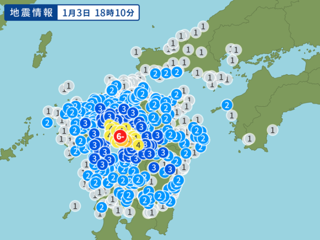 熊本で震度6弱の地震、2016年熊本地震とは違う震源域（海外の反応）