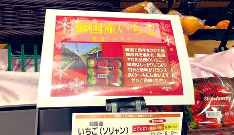 【ビジネス】イオン、日本のいちご品種同士をかけ合わせて作った韓国産いちご『雪香』を販売