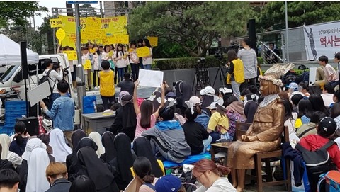 【水曜集会】韓国の小学生が「日本の野郎ども」と連呼する慰安婦デモ密着