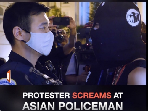 【同士討ち】ワシントンデモ隊女性「おい豚野郎！お前、韓国系警官だな？光州事件って知ってる？ｗ」←こいつも韓国系でした…