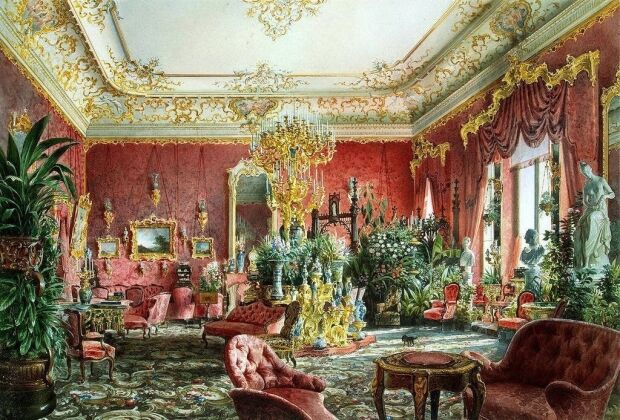 韓国人「19世紀のロシアの貴族の邸宅を描いた絵を見てみよう」
