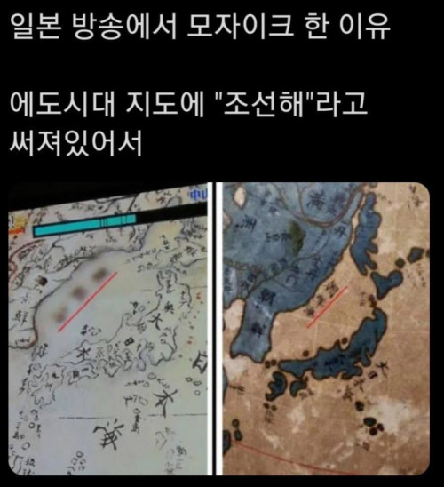 韓国人「日本の放送、江戸時代の地図に『朝鮮海』と書かれていて焦ってモザイクをかけてしまう」