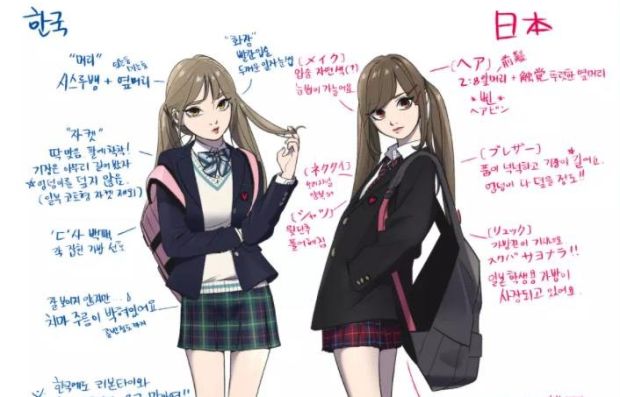 韓国人「韓国と日本の女子高生ファッションの違い」