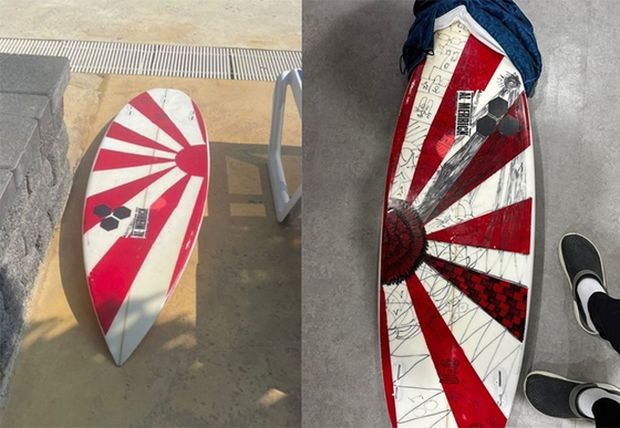韓国のサーフィン場で旭日旗サーフボードに乗った日本人…サーファーたちが抗議し止める＝韓国の反応