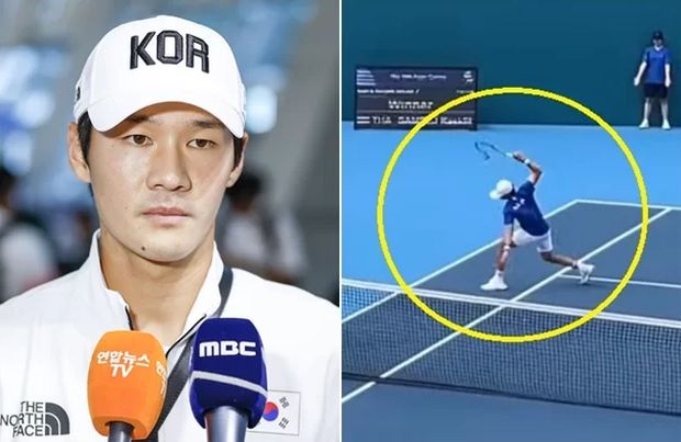 韓国人「杭州アジア大会で負けてラケットを壊した韓国の看板選手」