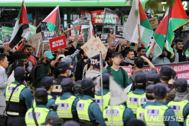 韓国人「韓国のパレスチナデモの近況」