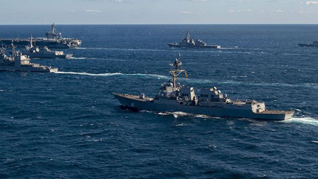 日米韓海上訓練、自衛隊の軍艦2隻が旭日旗掲揚＝韓国の反応