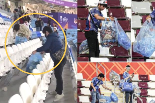 韓国ファンの競技場清掃に…日本「日本を尊敬して」主張＝韓国の反応