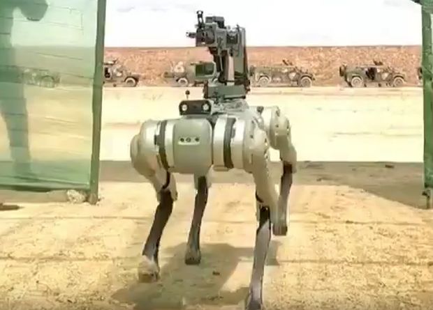 韓国人「中国軍、自動小銃装着の殺人ロボット犬公開」